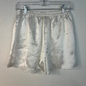 Victorias secret white satin shorts vintage medium intimates pajama